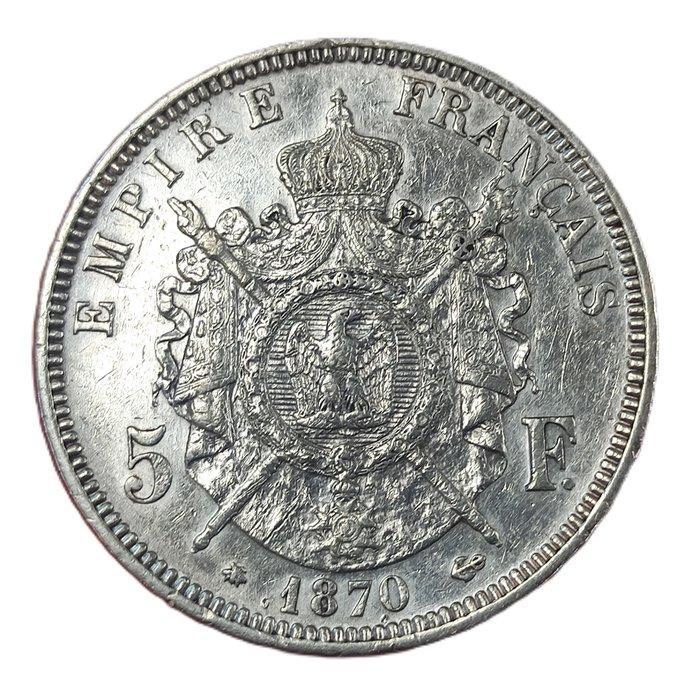 Frankrijk. Napoléon III. Silver 5 Francs Coin (Napoleon III), Postzegels en Munten, Munten | Europa | Niet-Euromunten