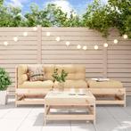 vidaXL 4-delige Loungeset massief grenenhout, Tuin en Terras, Verzenden, Nieuw, 4 zitplaatsen, Loungeset