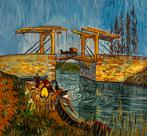 Van Gogh – Brug bij Langlois – Handgeschilderd olieverf, 50 tot 75 cm, Nieuw, Ophalen of Verzenden, Schilderij