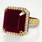 Zonder Minimumprijs - Ring - 14 karaat Geel goud, IGI 6,83, Nieuw