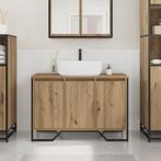 vidaXL Badkamer Wasbak Kast Ambachtelijk Eiken 91x35x60 cm, Verzenden, Nieuw, Minder dan 100 cm