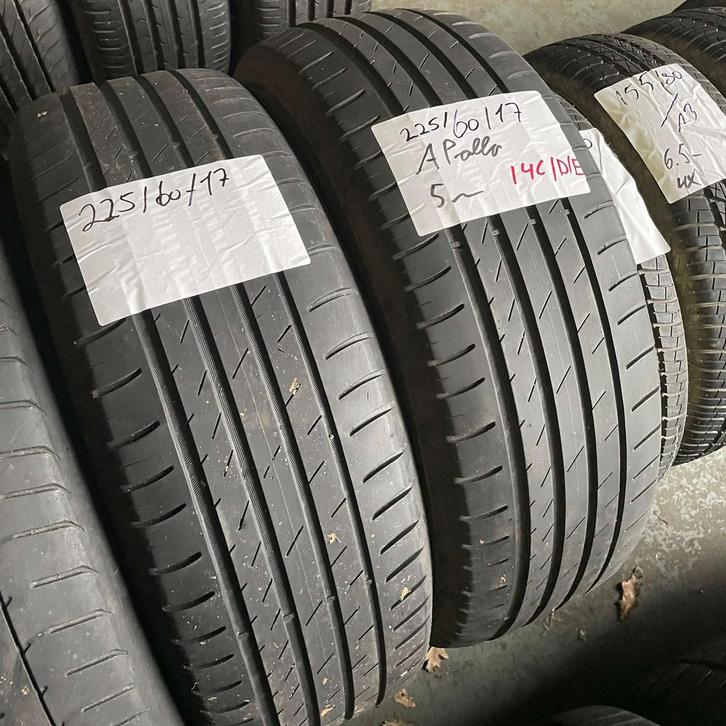 2 x Apollo 225-60-17 Zomerbanden 5mm, Auto-onderdelen, Banden en Velgen, 17 inch, Zomerbanden, 225 mm, Personenwagen, Gebruikt