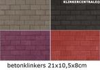 NIEUWE betonklinkers keiformaat grijs zwart/antra rood paars, Nieuw, Beton, Klinkers, 10 m² of meer
