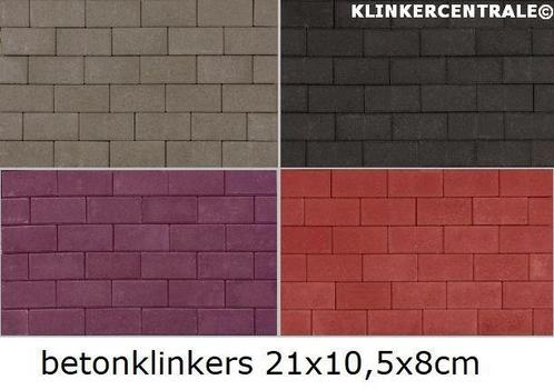 NIEUWE betonklinkers keiformaat grijs zwart/antra rood paars, Tuin en Terras, Tegels en Klinkers, Klinkers, Nieuw, 10 m² of meer