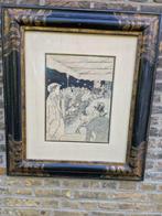 Europese school (XIX-XX) - Caféscene in Parijs, Antiek en Kunst