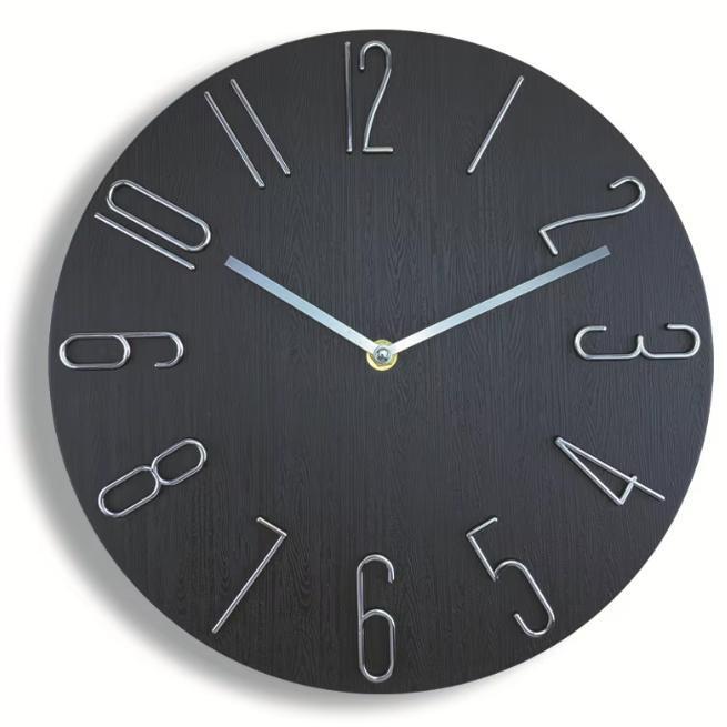 Scandinavische Wandklok 30 cm Moderne Stille Quartz Klok, Huis en Inrichting, Woonaccessoires | Klokken, Nieuw, Verzenden