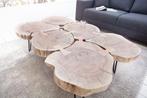 Design salontafel GOA 110cm acaciaboomstam plakjes 4cm, Huis en Inrichting, Tafels | Salontafels, Ophalen of Verzenden, Nieuw