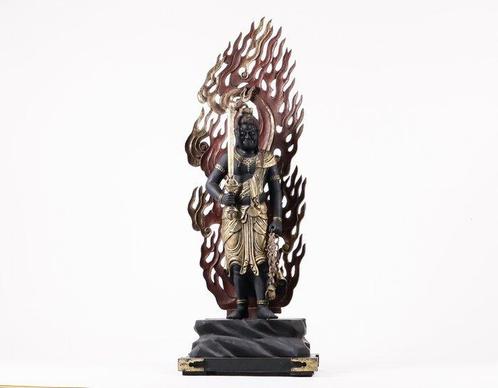 Acala (Fud My ) Sculpture - Beeld Hout - Japan, Antiek en Kunst, Antiek | Overige Antiek