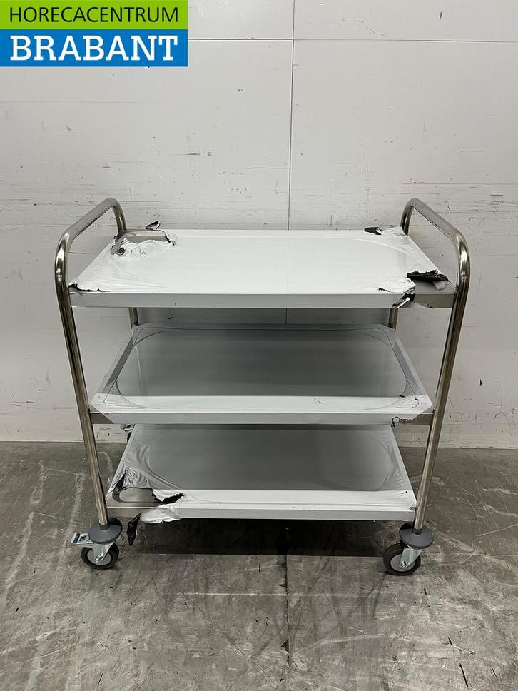 RVS Zorro Serveerwagen 3 lagen 85 cm Horeca, Zakelijke goederen, Horeca | Keukenapparatuur, Nieuw zonder verpakking, Ophalen of Verzenden