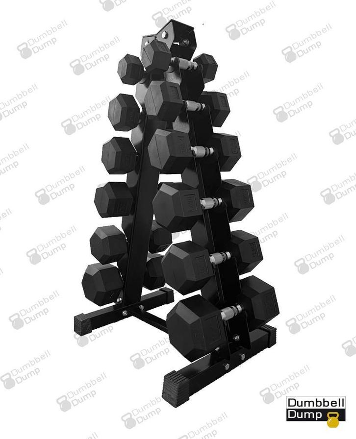 Complete hexagon dumbbell Toren – 2,5 t/m 15 kg, Sport en Fitness, Overige Sport en Fitness, Nieuw, Ophalen of Verzenden