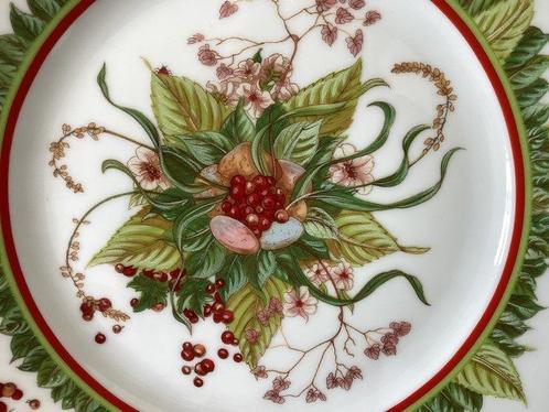 Hermès - Bord - le jardin de Pythagore - Porselein, Antiek en Kunst, Antiek | Glas en Kristal