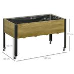 Plantenbak Op Wielen Plantentafel Bloembak Met Afvoer Massie, Tuin en Terras, Bloembakken en Plantenbakken, Nieuw, Verzenden