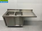 HCB RVS Spoeltafel dubbele spoelbakken Premium-line 2, Ophalen of Verzenden, Nieuw zonder verpakking