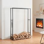 [en.casa] Brandhout rek Kasan houtopslag verstelbaar 100-150, Tuin en Terras, Haardhout, Verzenden