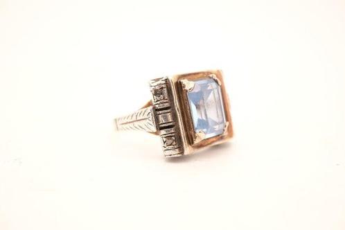 Ring - 19.2 kt. Geel goud Aquamarijn - Aquamarijn, Sieraden, Tassen en Uiterlijk, Ringen