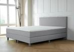 ACTIE! Boxspring Florence 160 200 Grijs, Verzenden, 200 cm, 160 cm, Nieuw