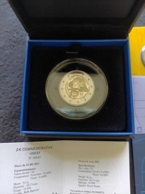 Frankrijk. 2 Euro 2020/2023 (6 coins) Proof + BU (Zonder, Postzegels en Munten, Munten | Europa | Euromunten