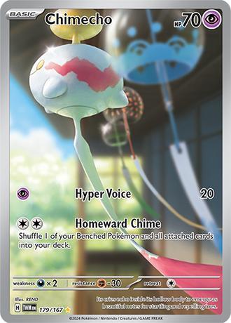 Chimecho 179/167 Twilight Masquerade, Hobby en Vrije tijd, Verzamelkaartspellen | Pokémon, Losse kaart, Nieuw, Foil, Ophalen of Verzenden