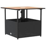 Zwarte Rattan Tuintafel 55x55 | Tweedekansje | OP = OP, Ophalen of Verzenden, Nieuw, Vierkant, Hout