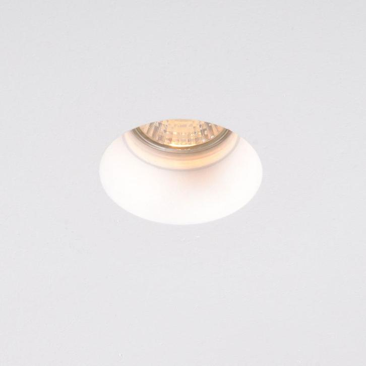 Inbouwspot wit 13 cm rond - Gypsy Stucco, Huis en Inrichting, Lampen | Spots, Nieuw