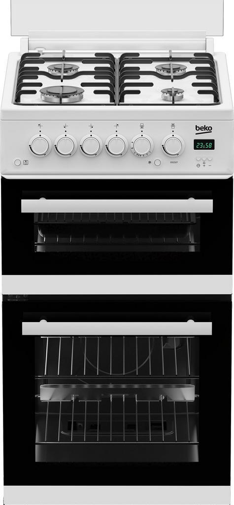 Beko EDG507W fornuis 50 cm Vrijstaande Gasfornuis, Witgoed en Apparatuur, Fornuizen, Tussenbouw, 4 kookzones, Energieklasse A of zuiniger