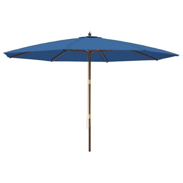 Tuinparasol 400x273cm hout | retourdeal 57% korting, Tuin en Terras, Parasols, Meer dan 4 meter, Verstelbaar, Nieuw, Stokparasol