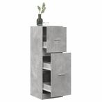 vidaXL Apothekerskast 40x41x118 cm bewerkt hout betongrijs, Verzenden, Nieuw