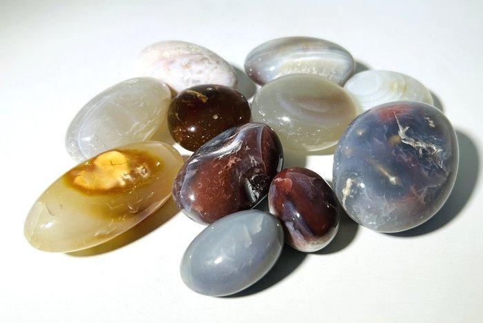 ***Geen veilingreserve*** Agaat zakstenen in multicolor –, Verzamelen, Mineralen en Fossielen