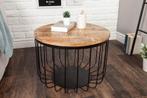 Ronde salontafel FACTORY LOFT 60cm natuurlijk mangohout, Huis en Inrichting, Tafels | Salontafels, Ophalen of Verzenden, Nieuw