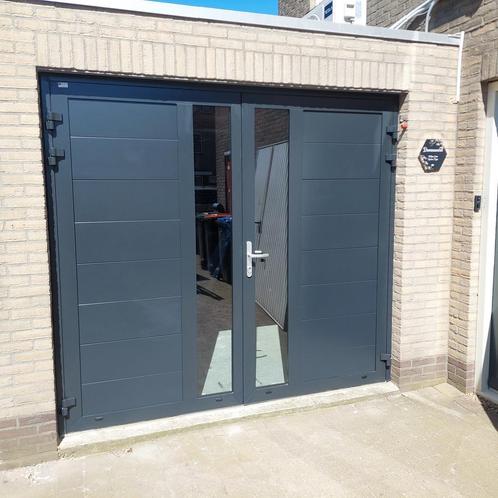 Volledig geisoleerde aluminium openslaande garagedeuren, Auto diversen, Autostallingen en Garages