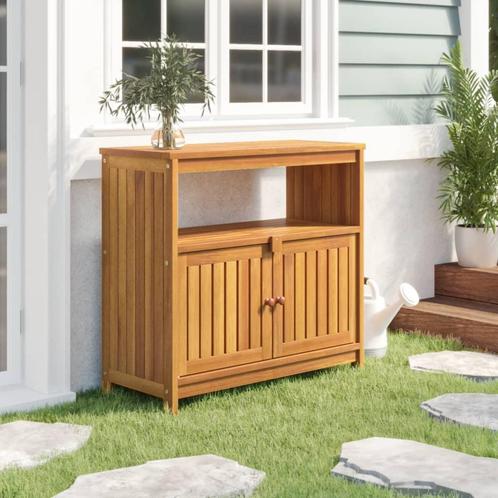 vidaXL Tuinwandtafel 80x35x75 cm massief acaciahout, Tuin en Terras, Tuintafels, Nieuw, Hout, Verzenden