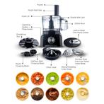 TurboTronic® TT-FP800 Electric Food Processor – Krachtig, Ophalen of Verzenden, Zo goed als nieuw