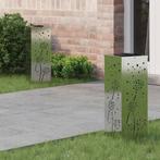 vidaXL Solar LED Pad Licht 2 pcs Roestig Gegalvaniseerd, Verzenden, Nieuw, Zonne-energie