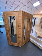 Infrarood sauna (12 langstralers) red cedar 1 - 3 persoons, Sport en Fitness, Sauna, Complete sauna, Infrarood, Zo goed als nieuw