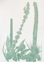 N. Magro - “Scene from the botanical garden in pale green, Antiek en Kunst