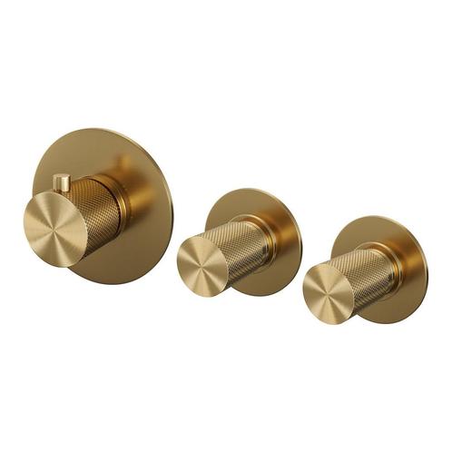 Inbouwthermostaat Brauer Gold Carving en 2 Stopkranen Met, Doe-het-zelf en Verbouw, Sanitair, Kraan, Nieuw, Ophalen of Verzenden