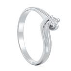 Ring - 18 karaat Witgoud - 0.14ct. tw. Diamant (Natuurlijk), Nieuw