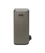 Brabantia Bo Prullenbak - 60 l - Platinum, Verzenden, Zo goed als nieuw