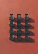 Marcus Cederberg - Big red wall -XXL - 70x100 cm