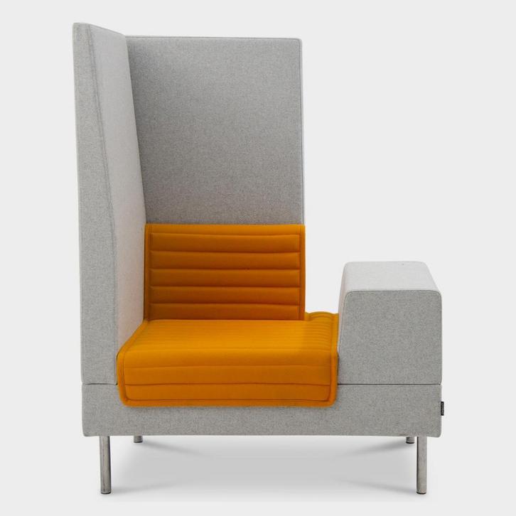 Offecct Smallroom Plus 1000 designbank - Grijs / oranje, Huis en Inrichting, Banken | Bankstellen, Ophalen of Verzenden