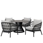 Arezzo Pasadena low dining tuinset 140xH69 cm 5 delig, Ophalen of Verzenden, Nieuw