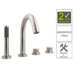 BWS Badrandthermostaat 4Gats Rond Afbouwset RVS (Exclusief, Ophalen of Verzenden, Nieuw, Kraan