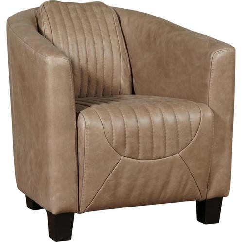 Leren fauteuil Press Special - Vintage Taupe (taupe/bruin), Huis en Inrichting, Fauteuils, 50 tot 75 cm, 75 tot 100 cm, Nieuw