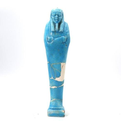 Oude Egypte, late periode Keramiek Blauwe geglazuurde Shabti, Antiek en Kunst, Antiek | Overige Antiek