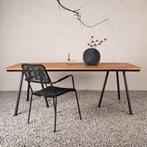 Tuintafel met houten blad | 200 x 100 cm, Verzenden, Nieuw, Rechthoekig, Hout