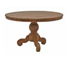 Ronde TEAK eettafel Dingklik met bolpoot-120 cm, Huis en Inrichting, Tafels | Eettafels, Ophalen of Verzenden, Nieuw