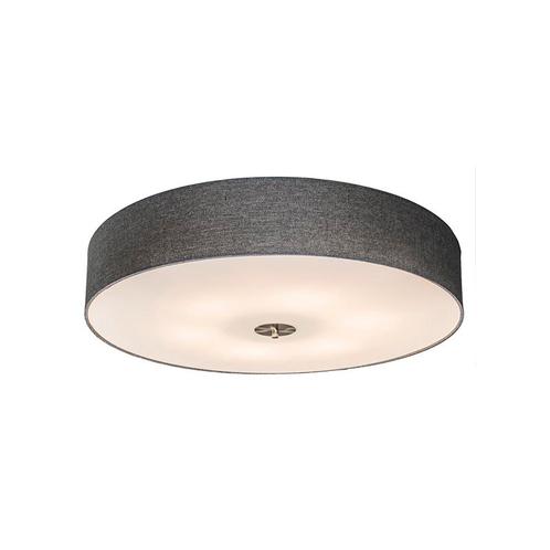 Landelijke plafondlamp grijs 70 cm - Drum Jute, Huis en Inrichting, Lampen | Plafondlampen, Nieuw, Overige materialen