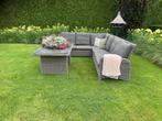 Mooie grote diningeset/loungeset met hoge tafel, Loungeset, Wicker, Bank, 8 zitplaatsen