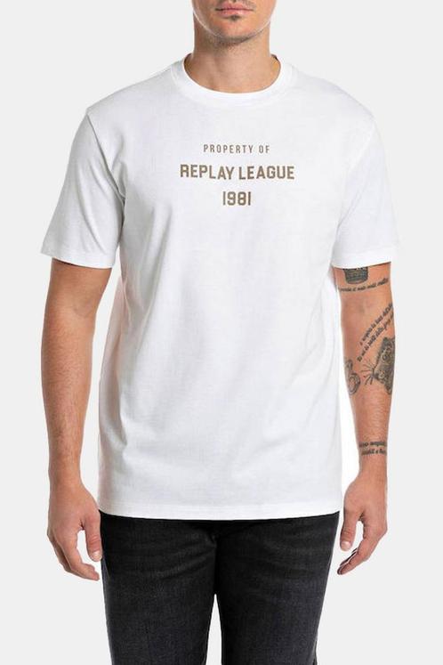 -30% Replay  Replay T-shirt  maat XL, Kleding | Heren, T-shirts, Wit, Nieuw, Verzenden