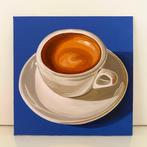 Cansu Rossi - Espresso on Cobalt Blue, Antiek en Kunst